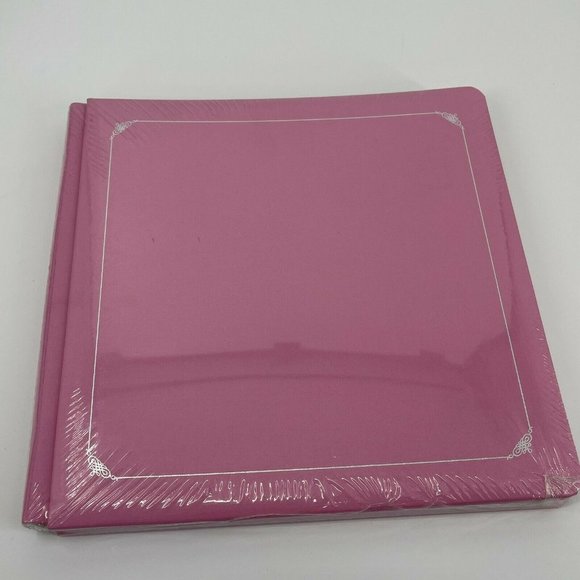 Creative Memories Album 12x12 Pink Silver Foil Scroll Scrapbooking Craft New